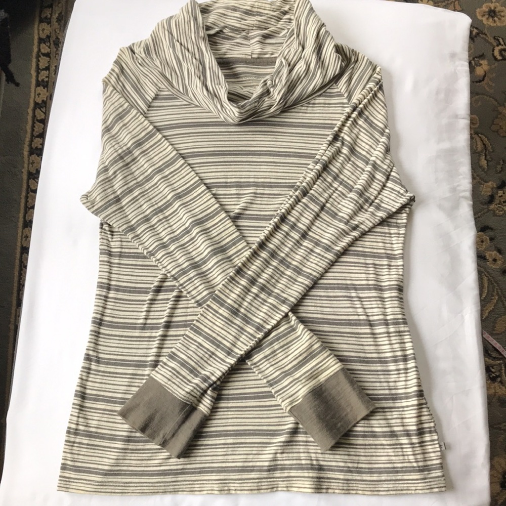Toad&Co 100% Organic Cotton Cowl Neck Long Sleeve Tunic Tee Womenโs Large - Picture 10 of 11